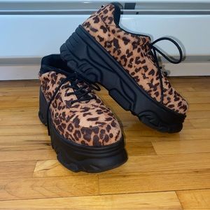 Leopard Print Platform Sneakers